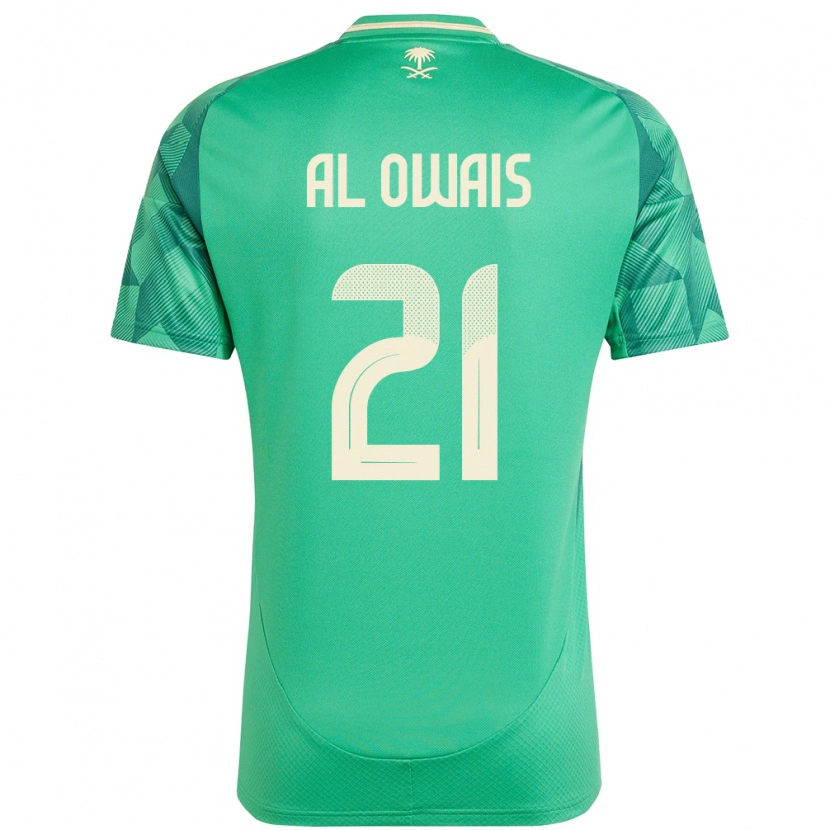 Danxen Uomo Maglia Arabia Saudita Mohammed Al Owais #21 Verde Kit Gara Home 24-26 Maglietta