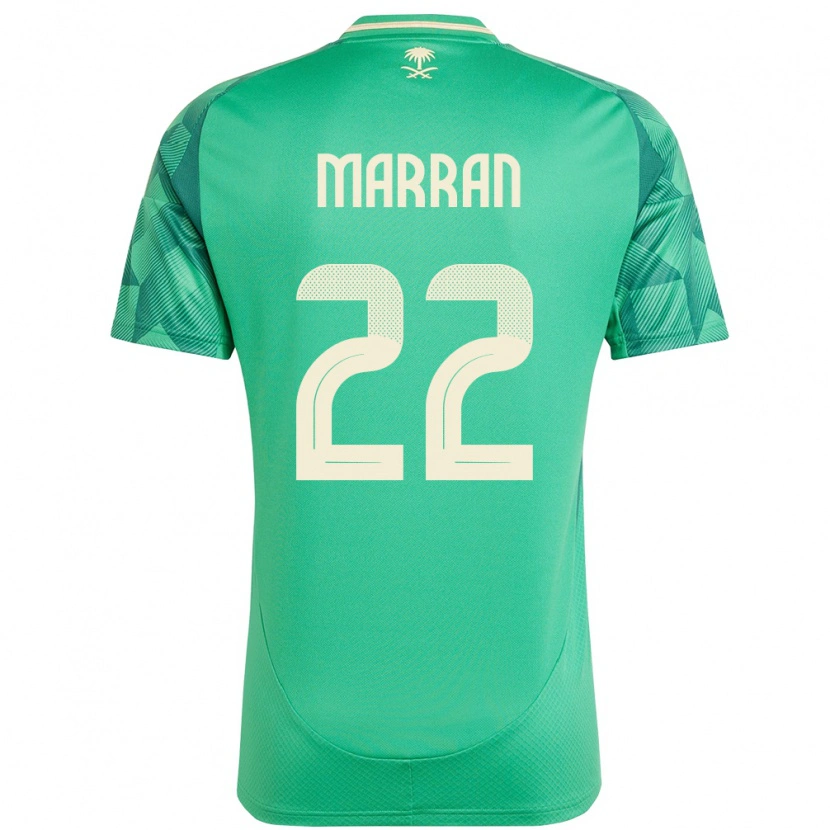 Danxen Uomo Maglia Arabia Saudita Mohammed Marran #22 Verde Kit Gara Home 24-26 Maglietta