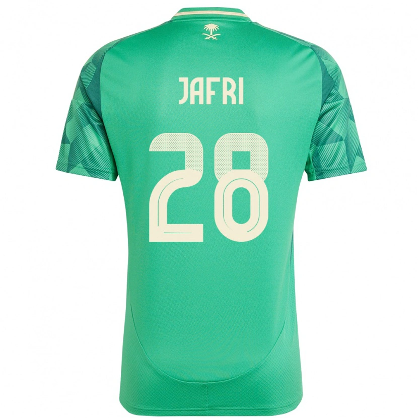 Danxen Uomo Maglia Arabia Saudita Farah Jafri #28 Verde Kit Gara Home 24-26 Maglietta