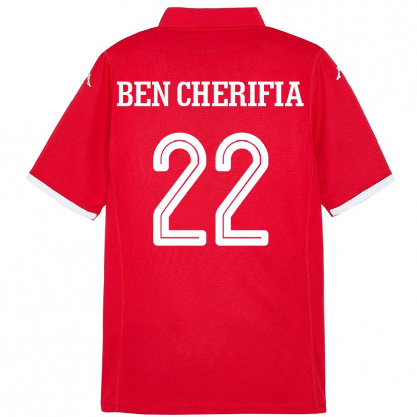Danxen Uomo Maglia Tunisia Moez Ben Cherifia #22 Rosso Kit Gara Home 24-26 Maglietta