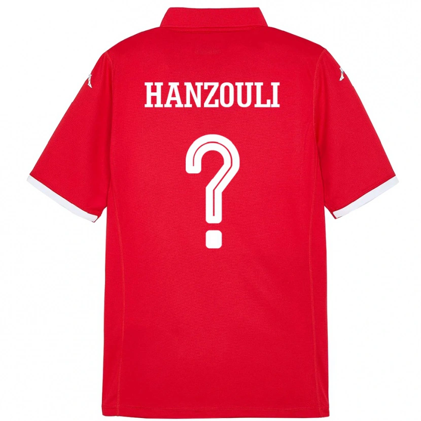 Danxen Uomo Maglia Tunisia Oussema Hanzouli #0 Rosso Kit Gara Home 24-26 Maglietta