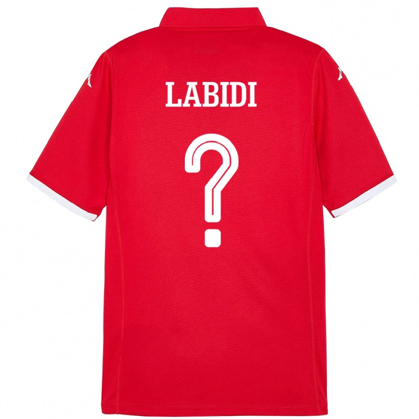Danxen Uomo Maglia Tunisia Ahmed Labidi #0 Rosso Kit Gara Home 24-26 Maglietta
