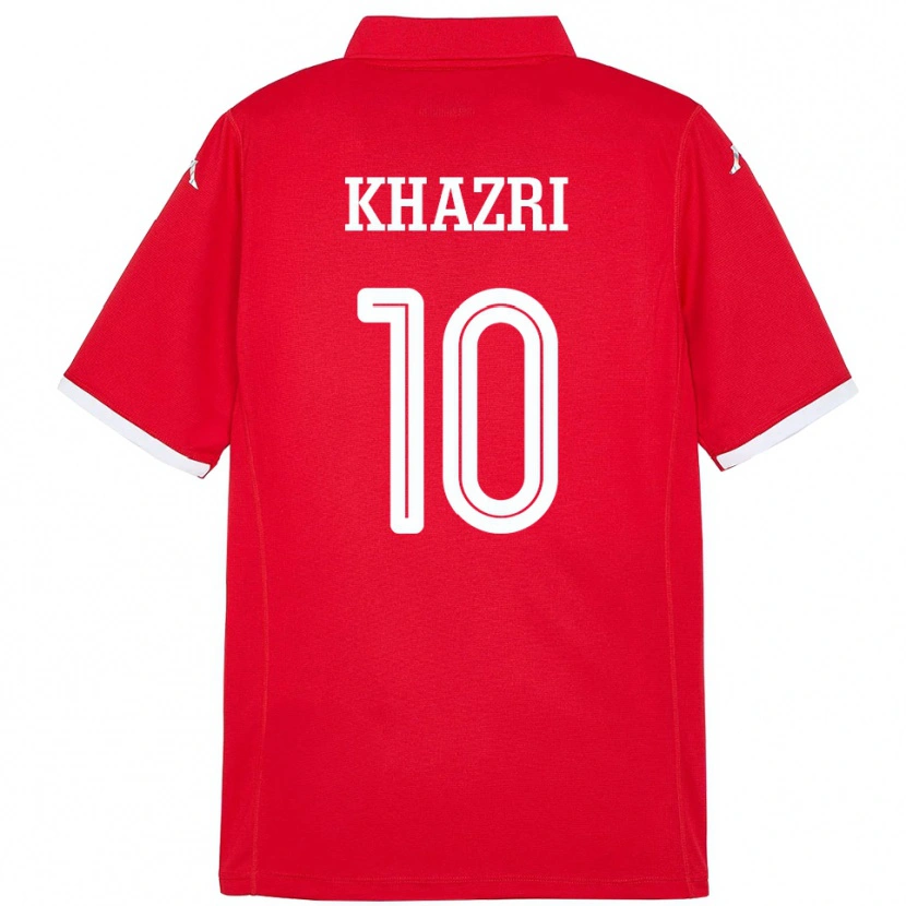 Danxen Uomo Maglia Tunisia Wahbi Khazri #10 Rosso Kit Gara Home 24-26 Maglietta