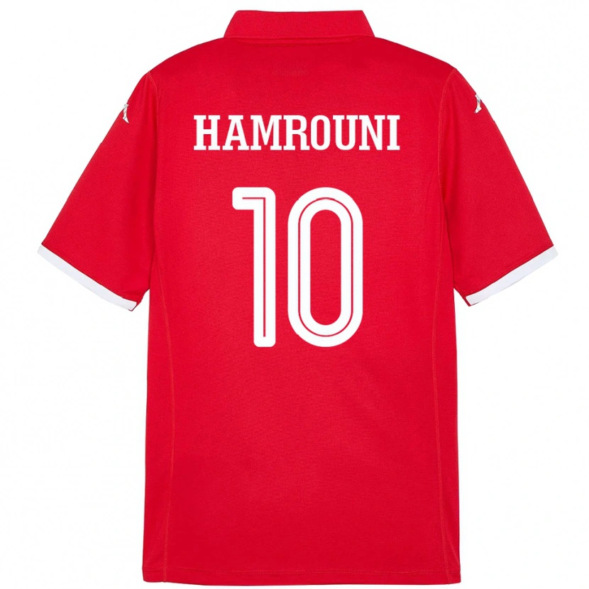 Danxen Uomo Maglia Tunisia Rayen Hamrouni #10 Rosso Kit Gara Home 24-26 Maglietta