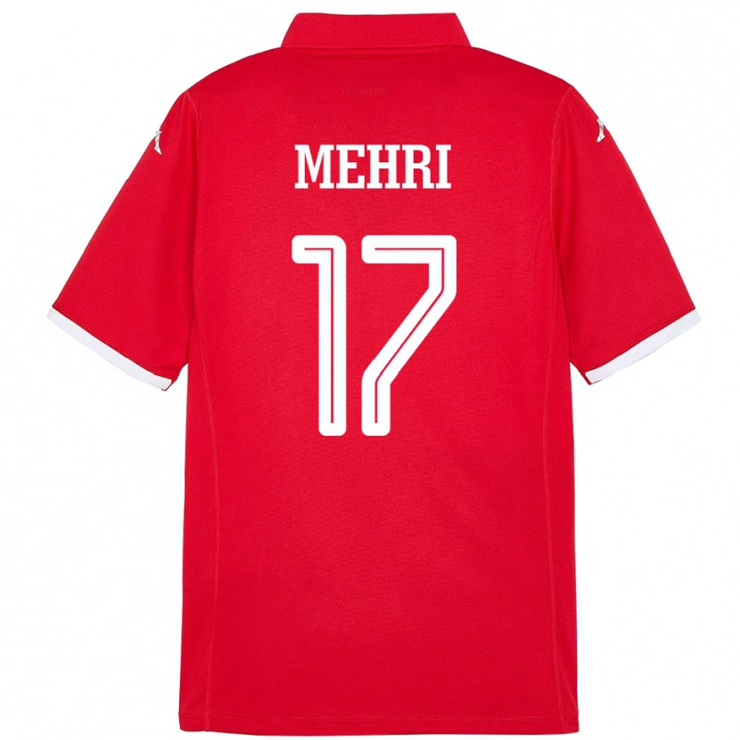 Danxen Uomo Maglia Tunisia Malek Mehri #17 Rosso Kit Gara Home 24-26 Maglietta