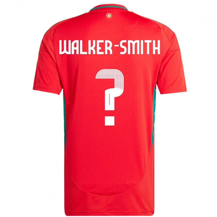 Danxen Uomo Maglia Galles Charlie Walker-Smith #0 Rosso Kit Gara Home 24-26 Maglietta
