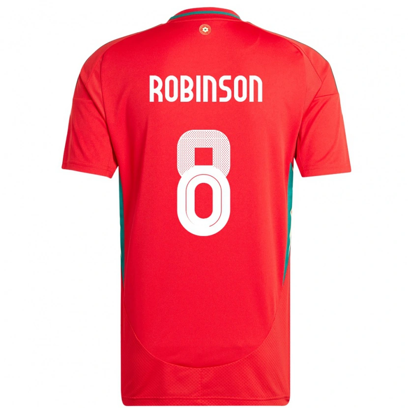 Danxen Uomo Maglia Galles Milo Robinson #8 Rosso Kit Gara Home 24-26 Maglietta