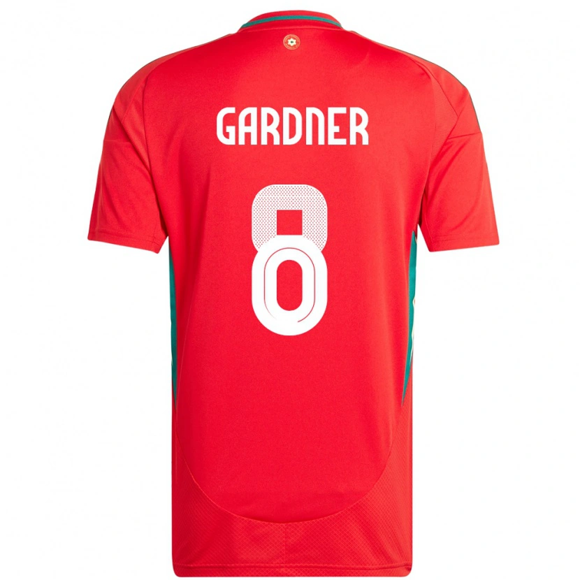 Danxen Uomo Maglia Galles Luis Gardner #8 Rosso Kit Gara Home 24-26 Maglietta