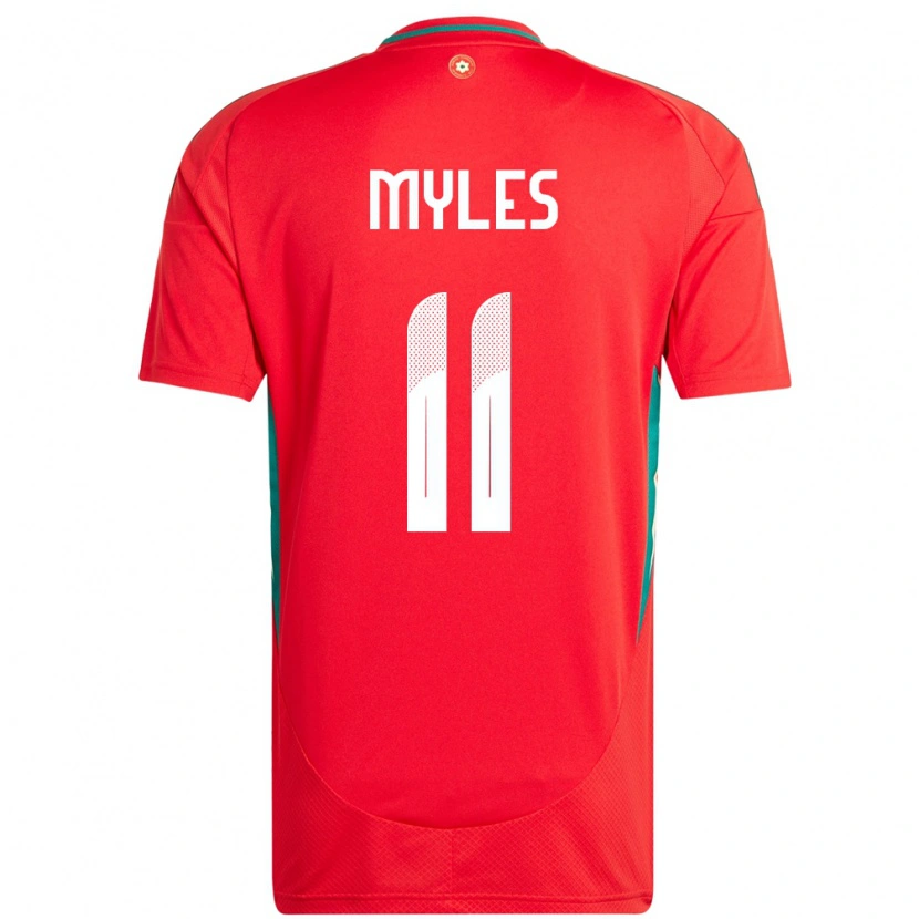 Danxen Uomo Maglia Galles Elliot Myles #11 Rosso Kit Gara Home 24-26 Maglietta