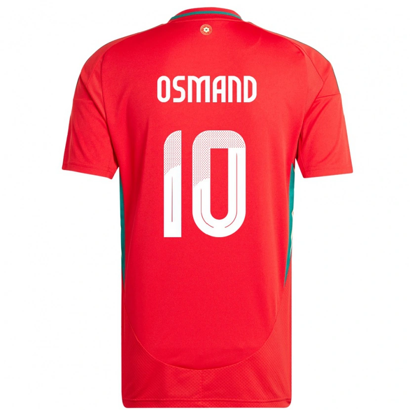 Danxen Uomo Maglia Galles Callum Osmand #10 Rosso Kit Gara Home 24-26 Maglietta