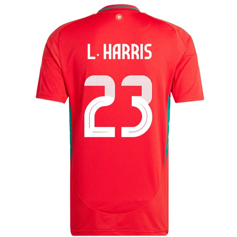Danxen Uomo Maglia Galles Luke Harris #23 Rosso Kit Gara Home 24-26 Maglietta