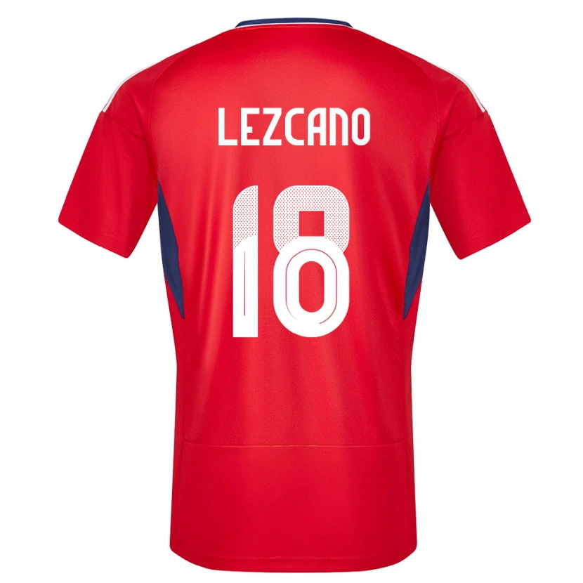 Danxen Uomo Maglia Costa Rica Alexandre Lezcano #18 Rosso Kit Gara Home 24-26 Maglietta