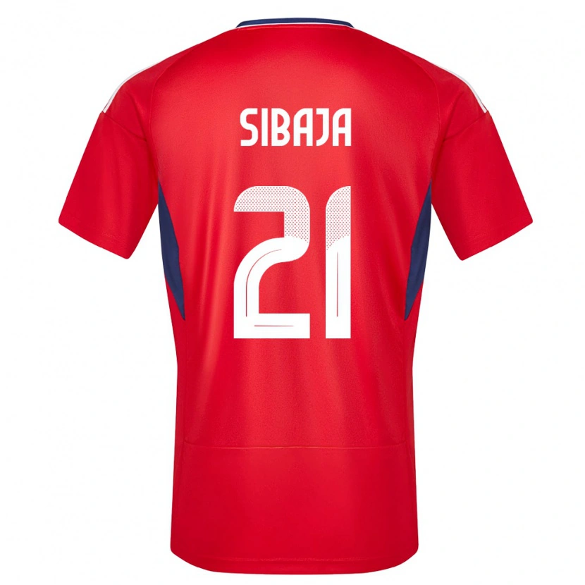 Danxen Uomo Maglia Costa Rica Gabriel Sibaja #21 Rosso Kit Gara Home 24-26 Maglietta