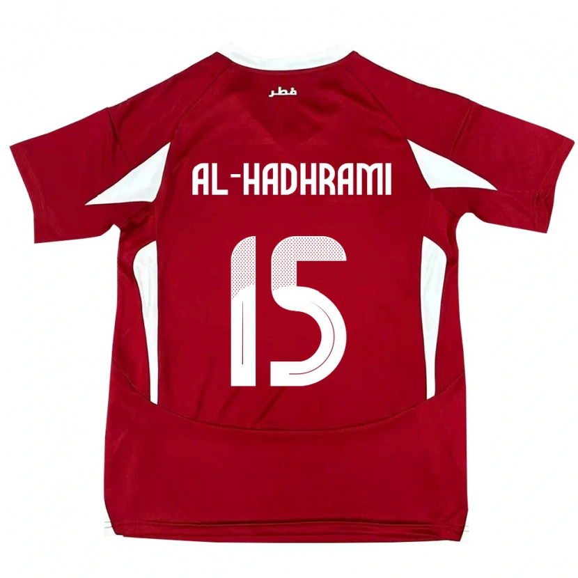 Danxen Uomo Maglia Qatar Naif Al-Hadhrami #15 Rosso Kit Gara Home 24-26 Maglietta