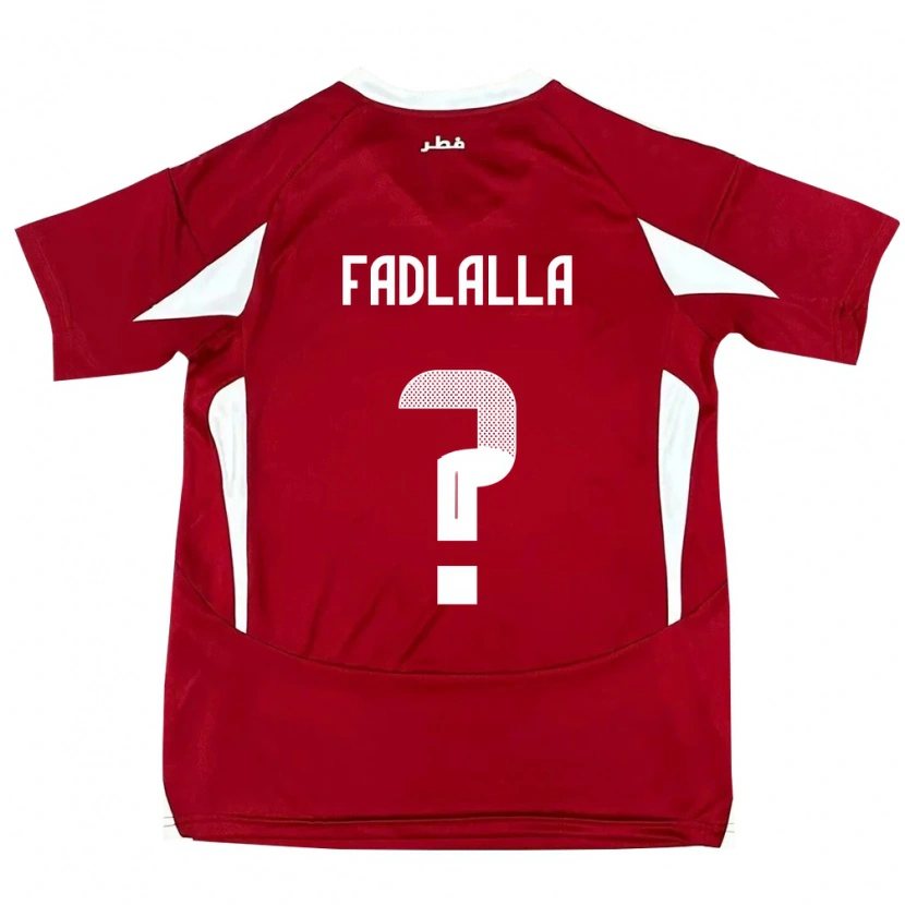 Danxen Uomo Maglia Qatar Saifeldeen Fadlalla #0 Rosso Kit Gara Home 24-26 Maglietta