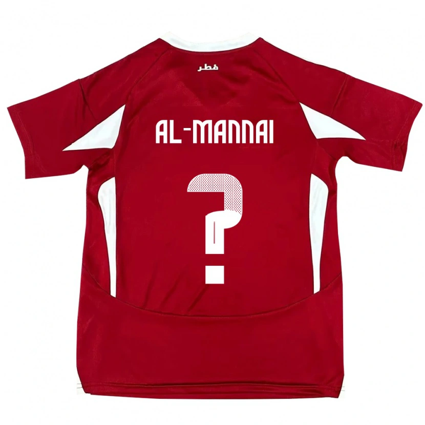Danxen Uomo Maglia Qatar Mohamed Al-Mannai #0 Rosso Kit Gara Home 24-26 Maglietta