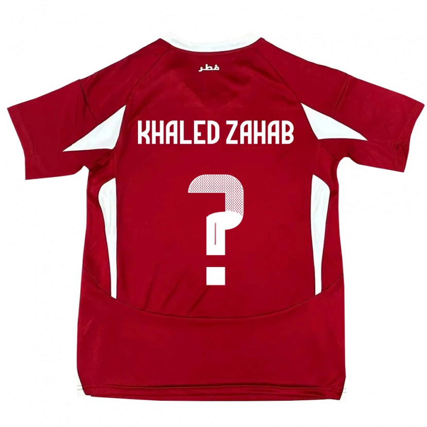 Danxen Uomo Maglia Qatar Abdelrahman Khaled Zahab #0 Rosso Kit Gara Home 24-26 Maglietta