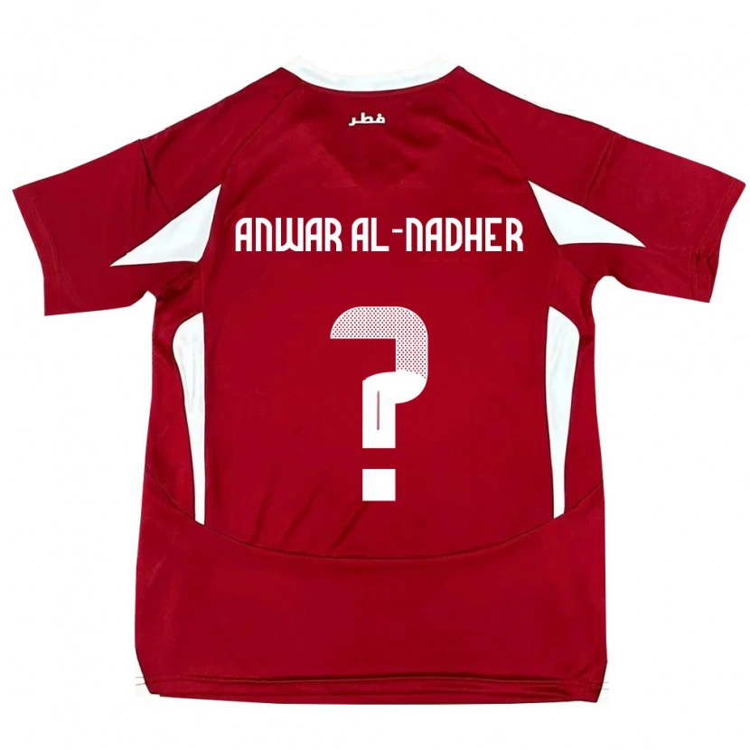Danxen Uomo Maglia Qatar Salman Anwar Al-Nadher #0 Rosso Kit Gara Home 24-26 Maglietta