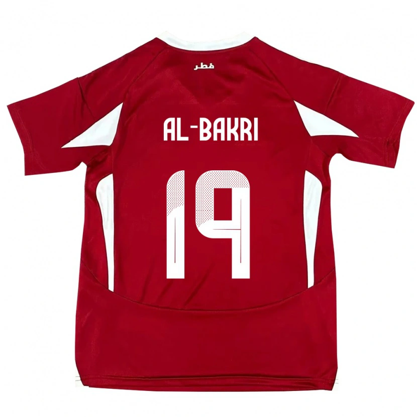 Danxen Uomo Maglia Qatar Abdulaziz Al-Bakri #19 Rosso Kit Gara Home 24-26 Maglietta