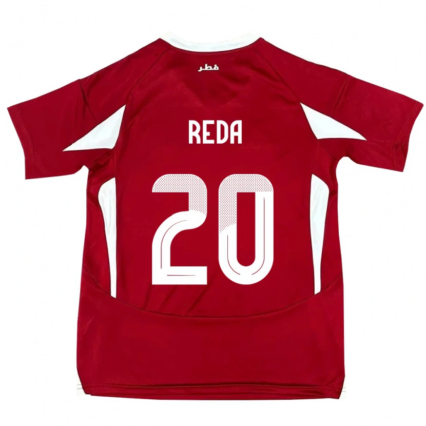 Danxen Uomo Maglia Qatar Salem Reda #20 Rosso Kit Gara Home 24-26 Maglietta