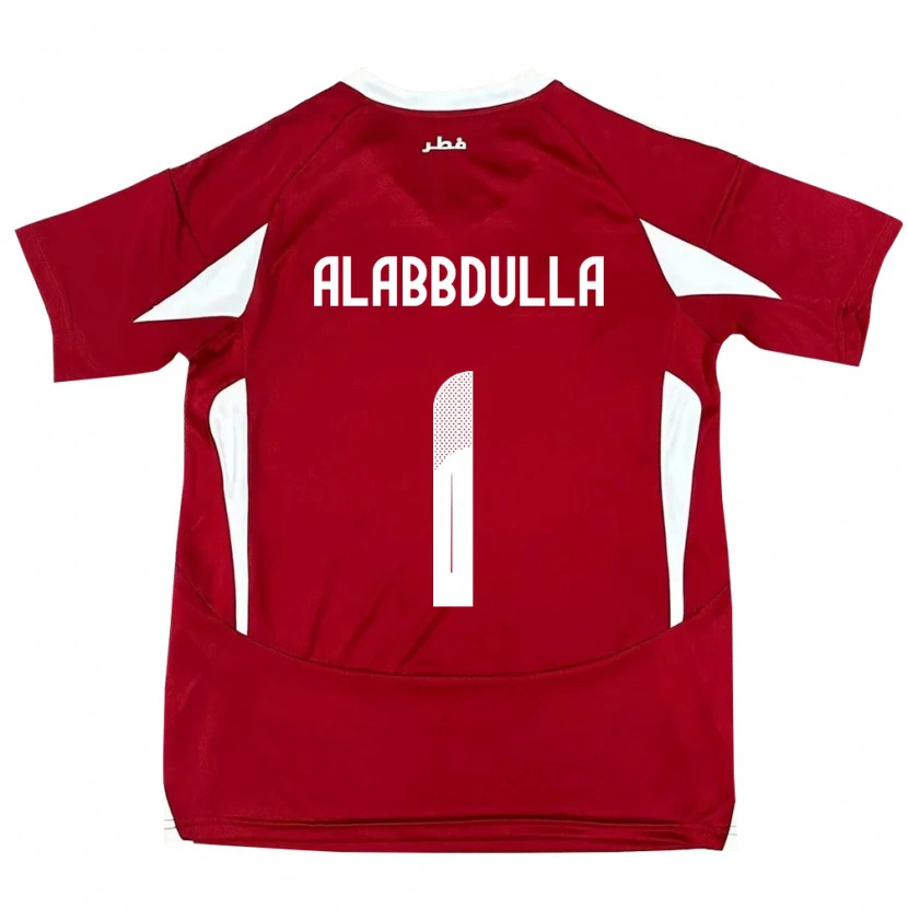 Danxen Uomo Maglia Qatar Latifa Alabbdulla #1 Rosso Kit Gara Home 24-26 Maglietta