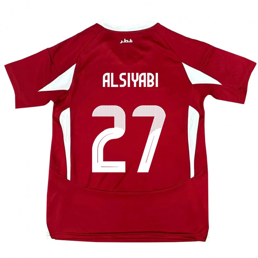 Danxen Uomo Maglia Qatar Nasra Alsiyabi #27 Rosso Kit Gara Home 24-26 Maglietta