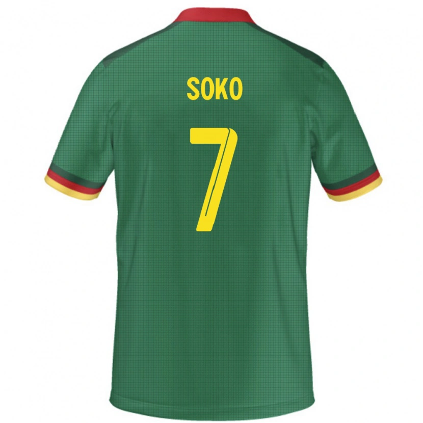 Danxen Uomo Maglia Camerun Patrick Soko #7 Verde Kit Gara Home 24-26 Maglietta