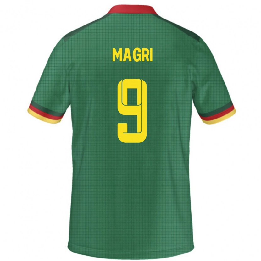 Danxen Uomo Maglia Camerun Frank Magri #9 Verde Kit Gara Home 24-26 Maglietta