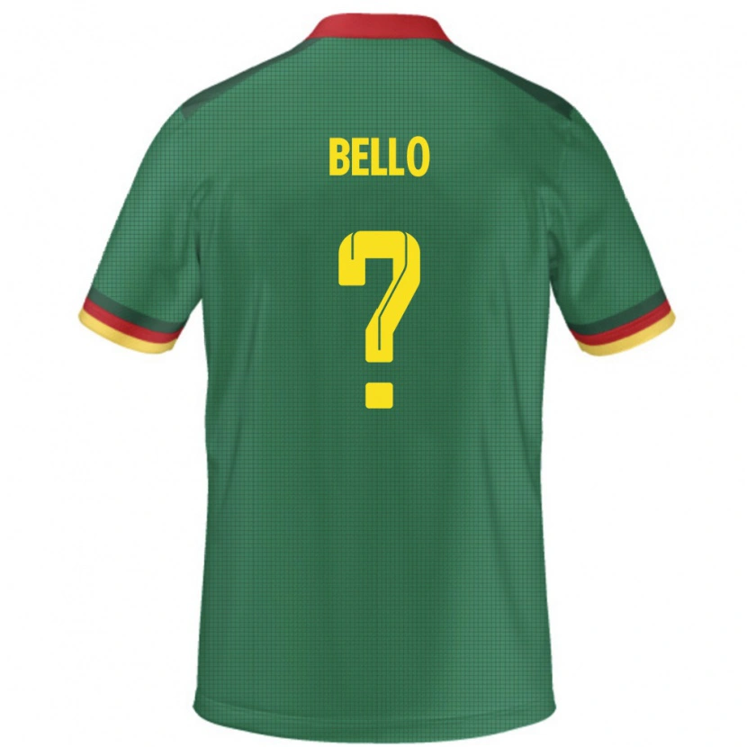 Danxen Uomo Maglia Camerun Karim Bello #0 Verde Kit Gara Home 24-26 Maglietta