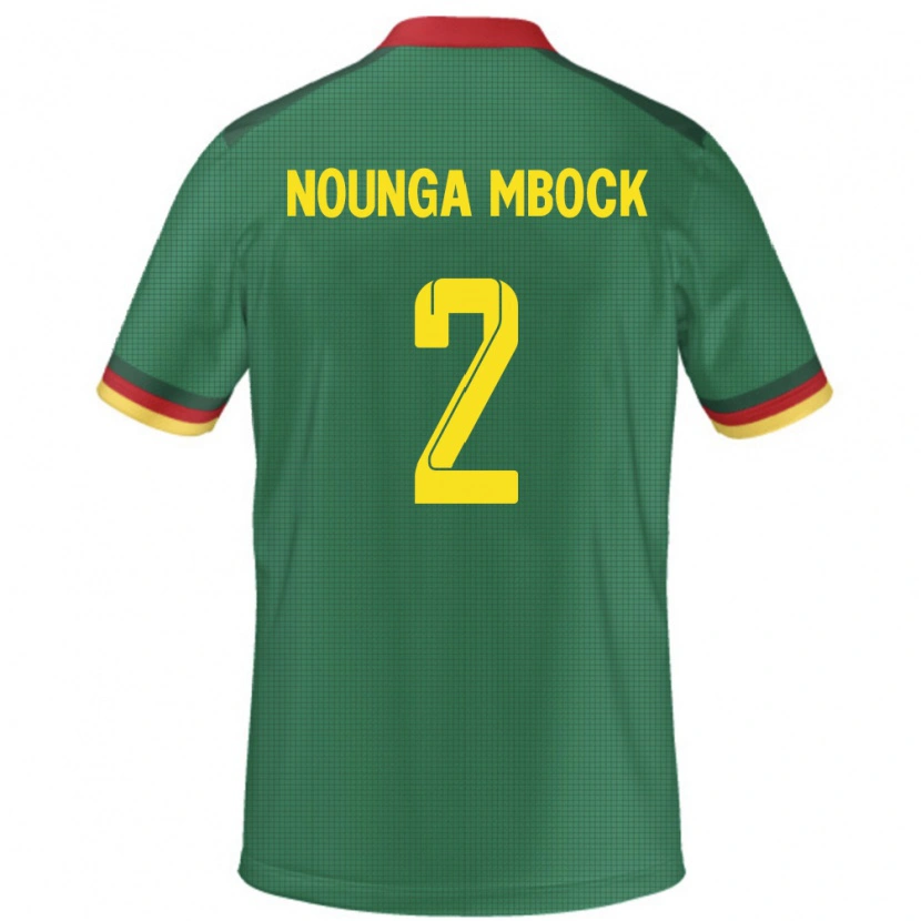 Danxen Uomo Maglia Camerun Eiffrel Hernandez Nounga Mbock #2 Verde Kit Gara Home 24-26 Maglietta