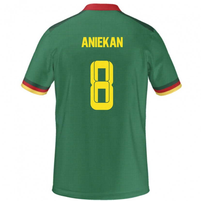 Danxen Uomo Maglia Camerun Stephan Aniekan #8 Verde Kit Gara Home 24-26 Maglietta