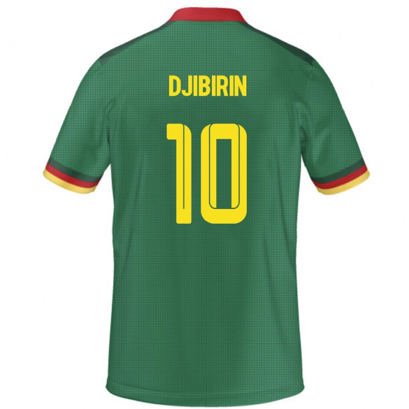 Danxen Uomo Maglia Camerun Harouna Djibirin #10 Verde Kit Gara Home 24-26 Maglietta