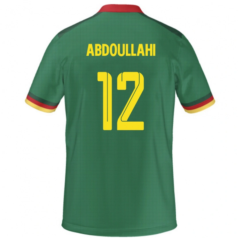 Danxen Uomo Maglia Camerun Tidjani Ahmadou Abdoullahi #12 Verde Kit Gara Home 24-26 Maglietta