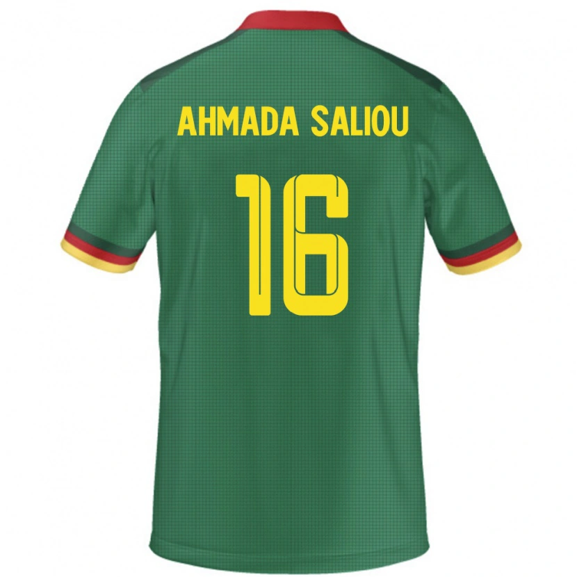 Danxen Uomo Maglia Camerun Mamoudou Ahmada Saliou #16 Verde Kit Gara Home 24-26 Maglietta