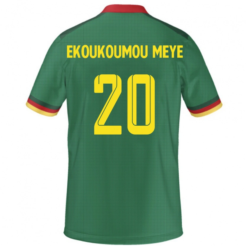 Danxen Uomo Maglia Camerun Ivan Donald Ekoukoumou Meye #20 Verde Kit Gara Home 24-26 Maglietta
