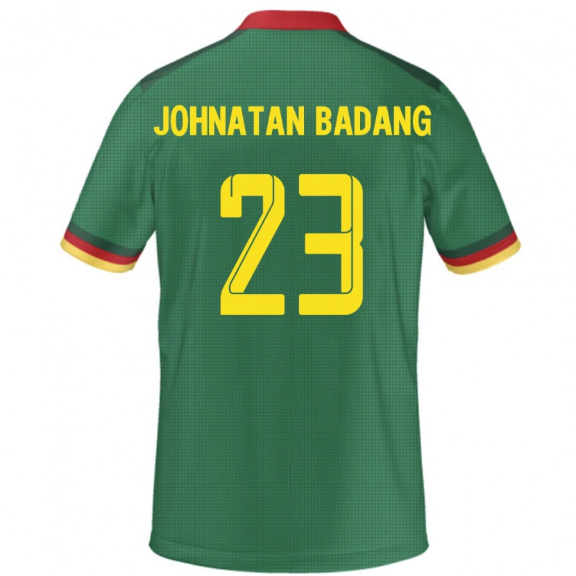 Danxen Uomo Maglia Camerun Cédric Johnatan Badang #23 Verde Kit Gara Home 24-26 Maglietta