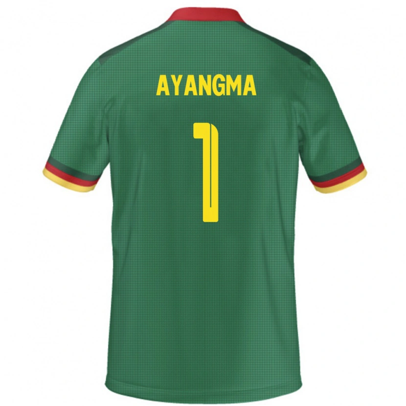 Danxen Uomo Maglia Camerun Pauline Ayangma #1 Verde Kit Gara Home 24-26 Maglietta