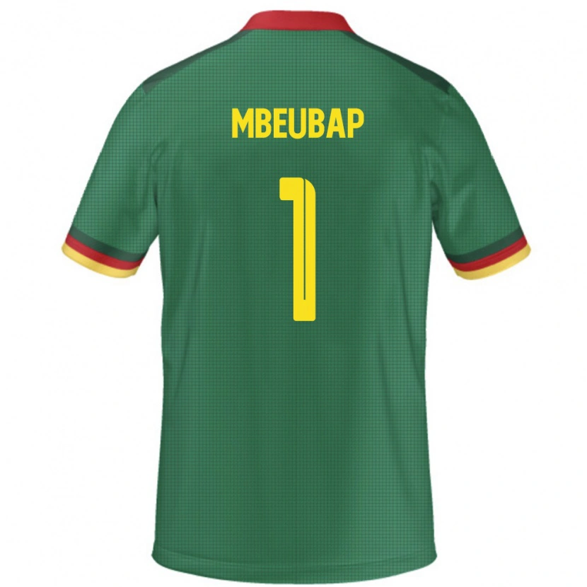 Danxen Uomo Maglia Camerun Jacques Mbeubap #1 Verde Kit Gara Home 24-26 Maglietta