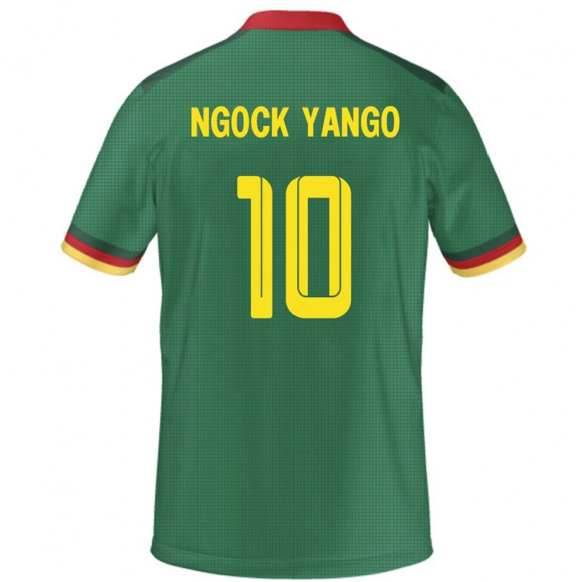 Danxen Uomo Maglia Camerun Grace Ngock Yango #10 Verde Kit Gara Home 24-26 Maglietta