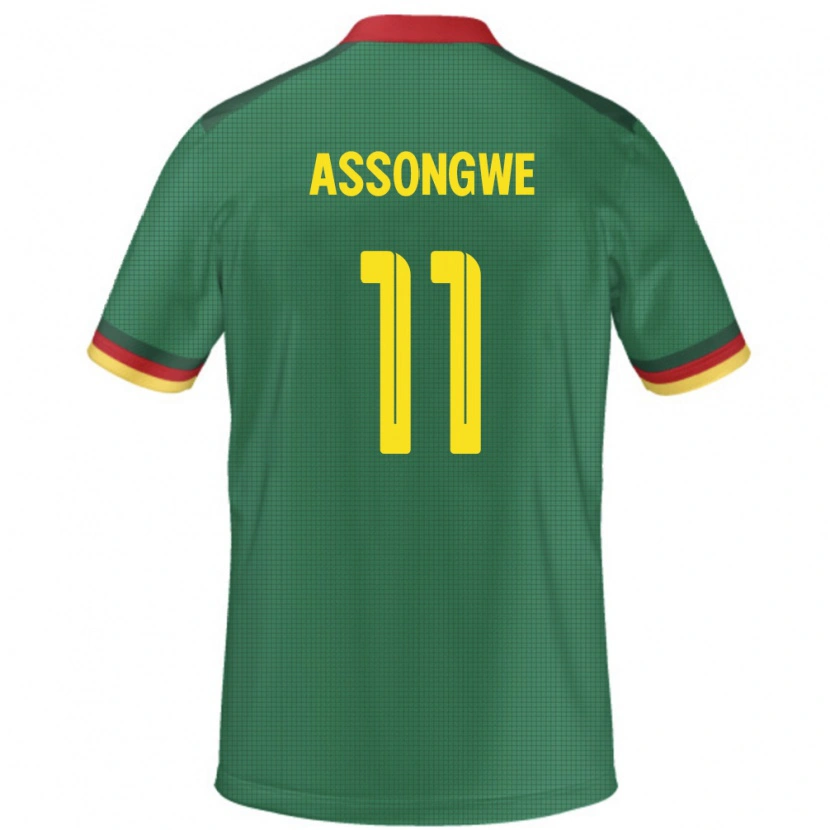 Danxen Uomo Maglia Camerun Bemol Apam Assongwe #11 Verde Kit Gara Home 24-26 Maglietta