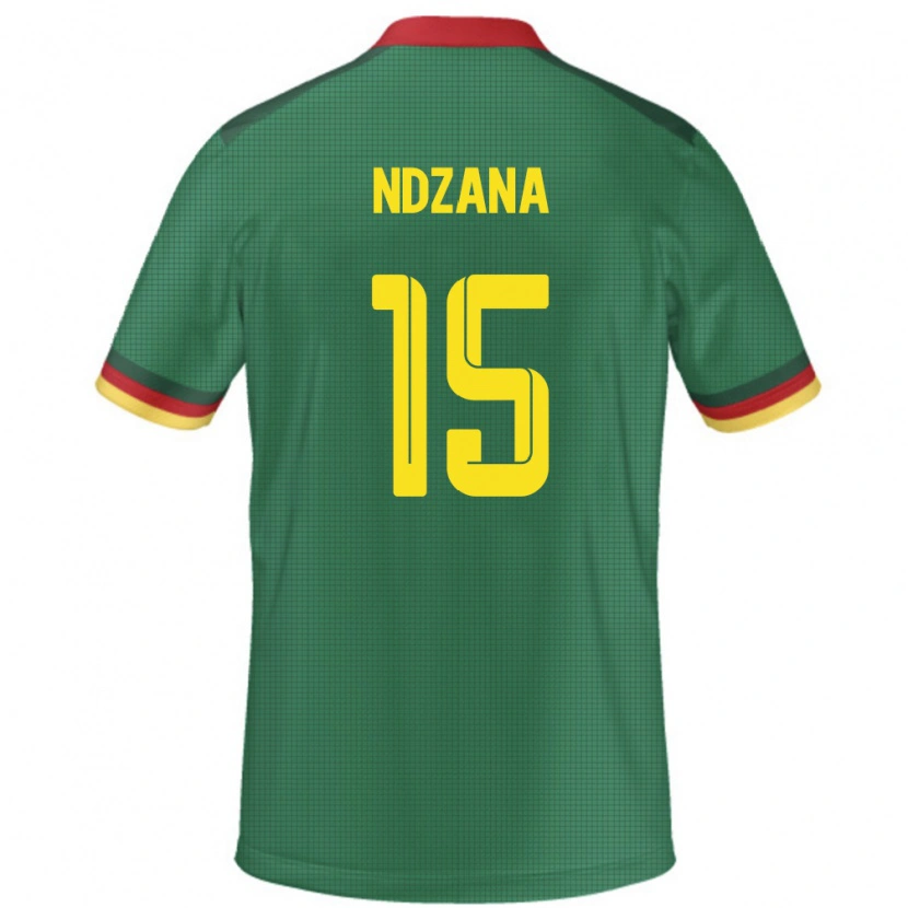 Danxen Uomo Maglia Camerun Colette Ndzana #15 Verde Kit Gara Home 24-26 Maglietta