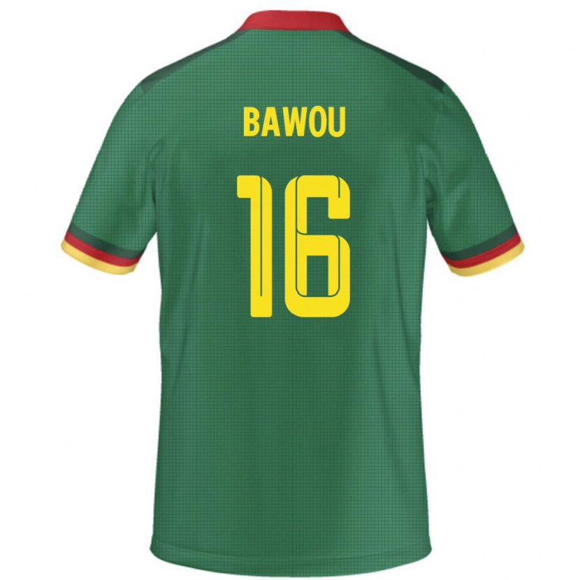 Danxen Uomo Maglia Camerun Ange Bawou #16 Verde Kit Gara Home 24-26 Maglietta