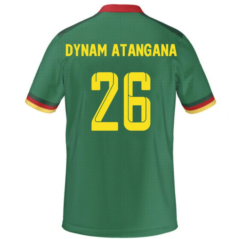 Danxen Uomo Maglia Camerun Marc Dynam Atangana #26 Verde Kit Gara Home 24-26 Maglietta