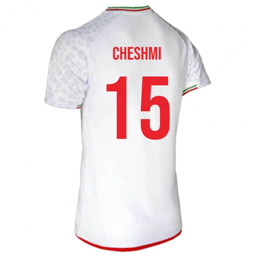 Danxen Uomo Maglia Iran Roozbeh Cheshmi #15 Bianco Kit Gara Home 24-26 Maglietta