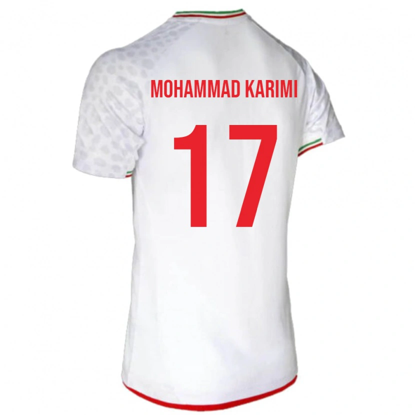 Danxen Uomo Maglia Iran Seyed Mohammad Karimi #17 Bianco Kit Gara Home 24-26 Maglietta