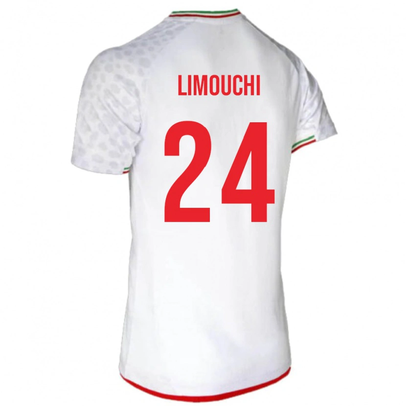 Danxen Uomo Maglia Iran Mehdi Limouchi #24 Bianco Kit Gara Home 24-26 Maglietta