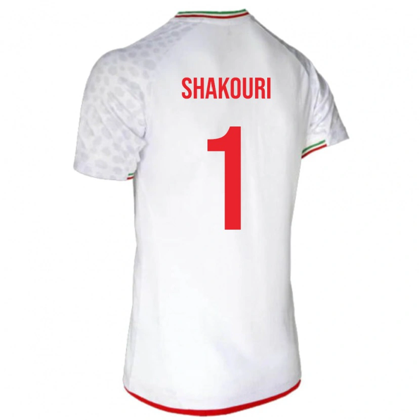 Danxen Uomo Maglia Iran Arsha Shakouri #1 Bianco Kit Gara Home 24-26 Maglietta