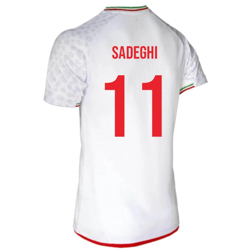 Danxen Uomo Maglia Iran Mahan Sadeghi #11 Bianco Kit Gara Home 24-26 Maglietta
