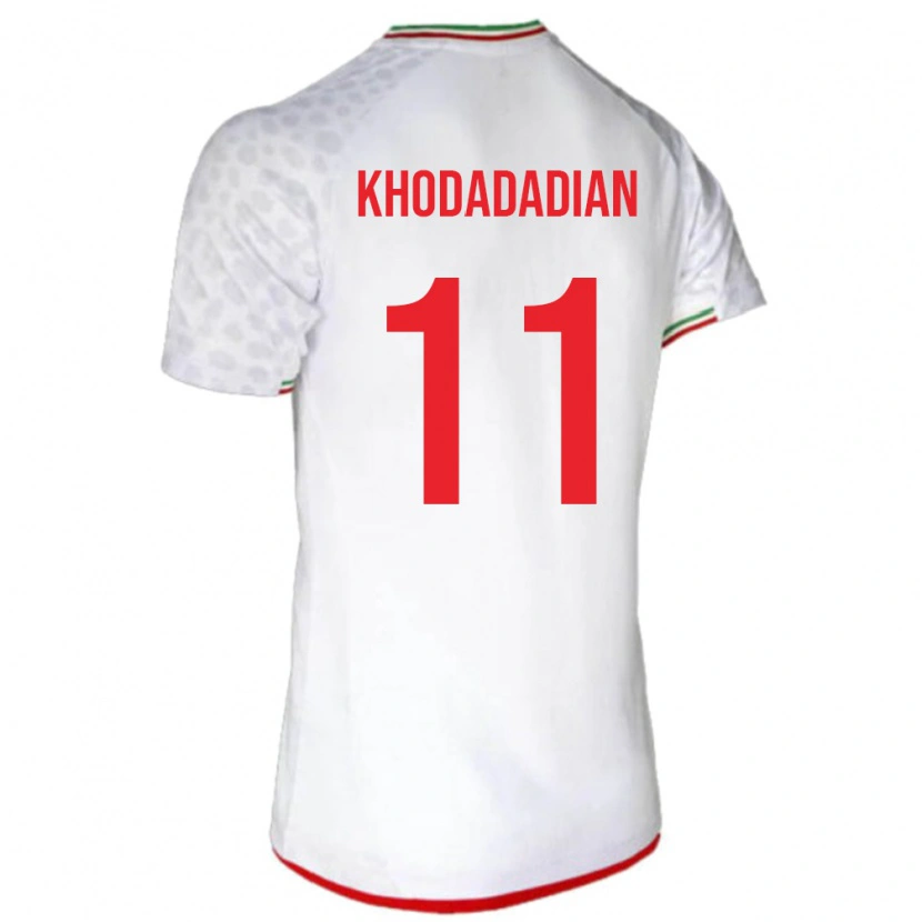 Danxen Uomo Maglia Iran Erfan Khodadadian #11 Bianco Kit Gara Home 24-26 Maglietta