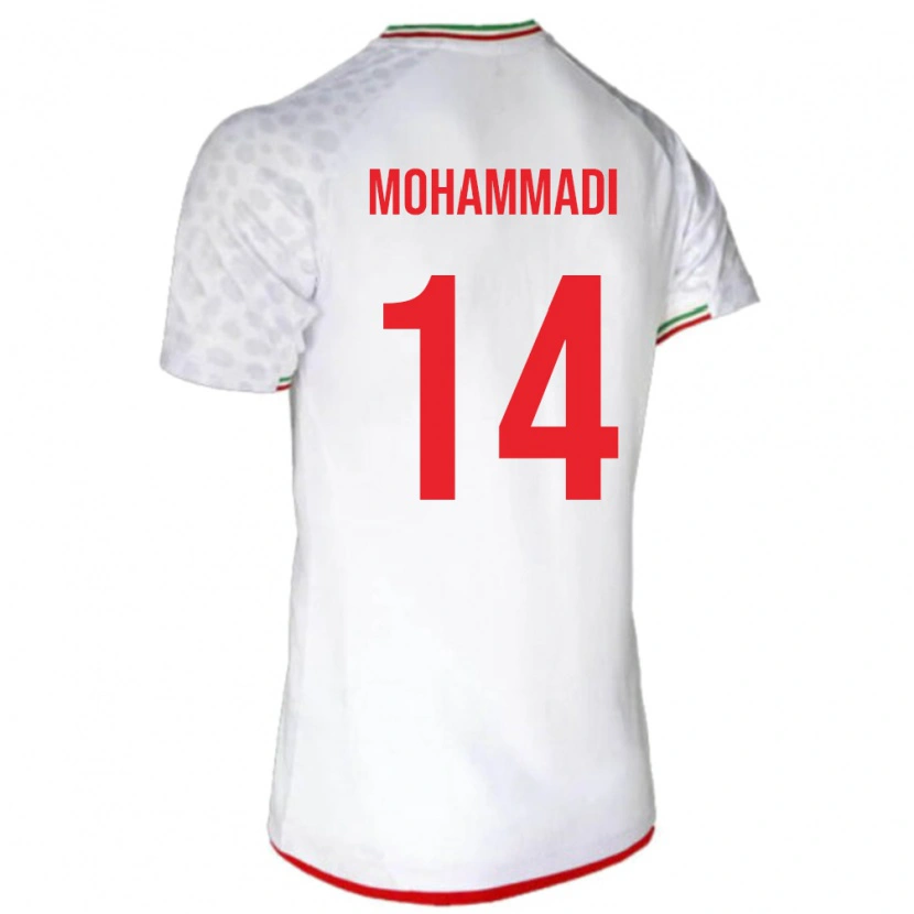 Danxen Uomo Maglia Iran Abolfazl Mohammadi #14 Bianco Kit Gara Home 24-26 Maglietta